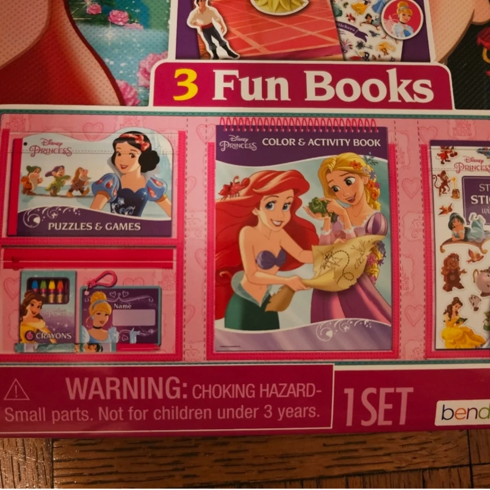 Disney Princess read, sticker, color and draw new
